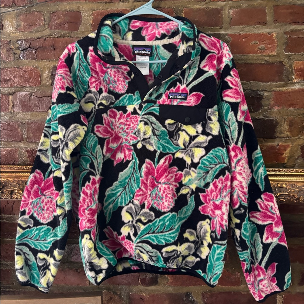 Patagonia Synchilla Tropical Women's Fleece in Pink, Green, and Black